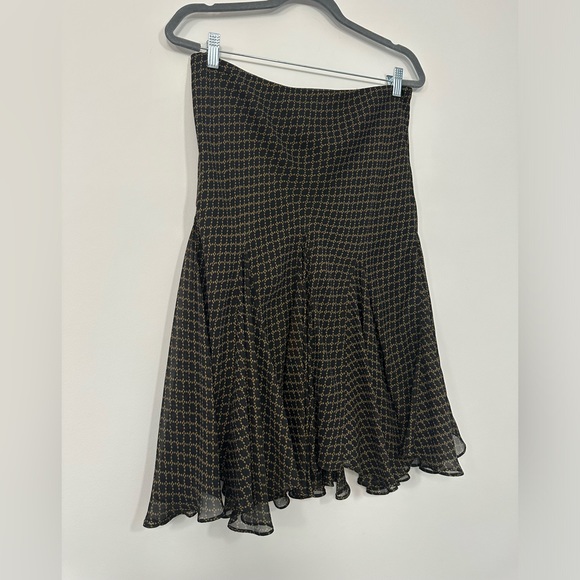 Lauren Ralph Lauren (green label) trumpet flowy skirt geometric pattern size med - Picture 8 of 11